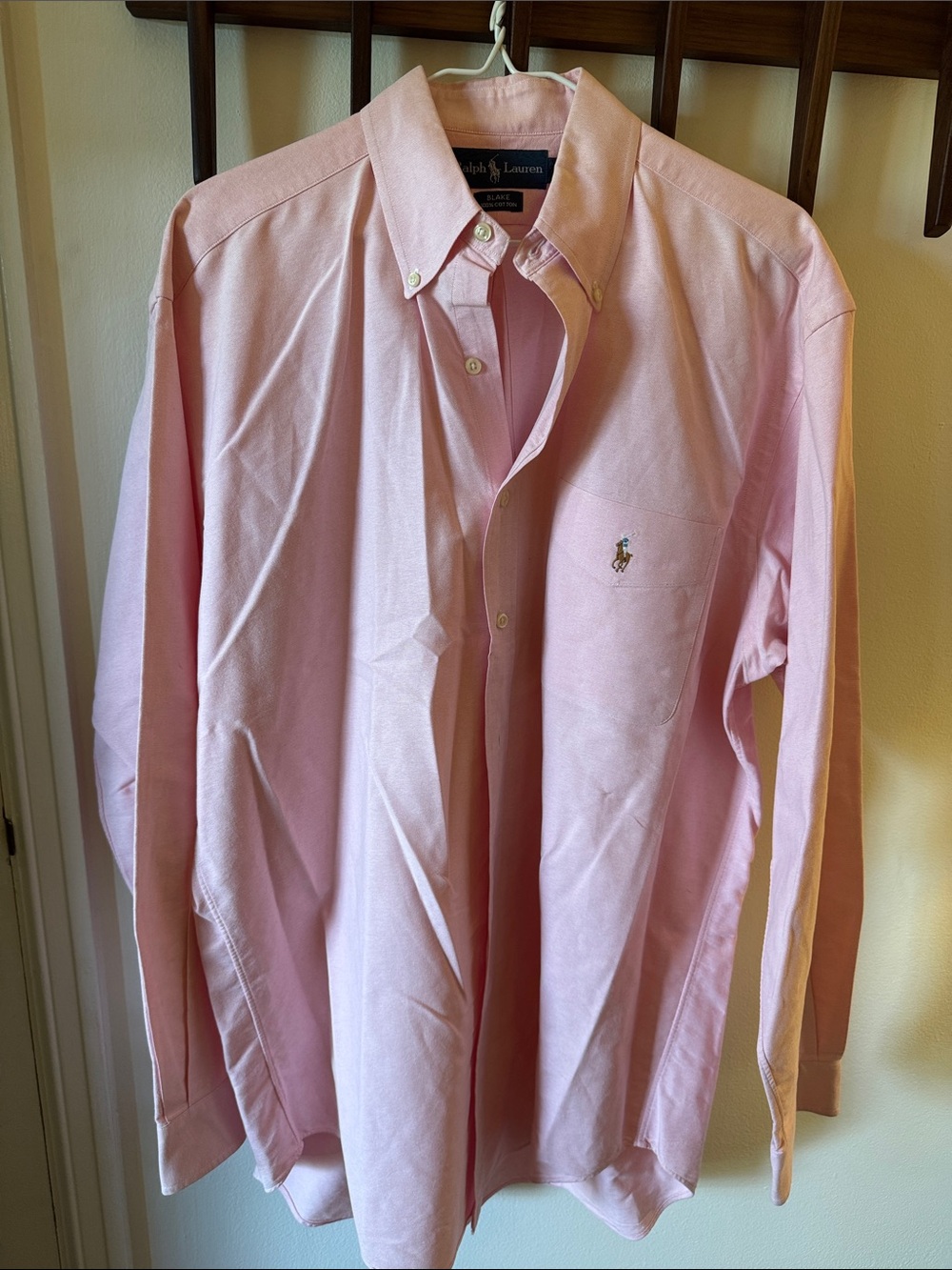 Vintage Ralph Lauren Blake Pink Oxford Button-Down Men's Shirt